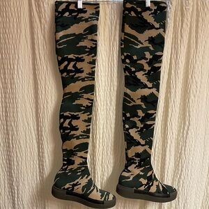 Vic Matie Camouflage Over the Knee Boots